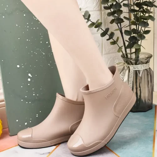 Bottes de pluie femme en caoutchouc antidérapantes – style chic et léger