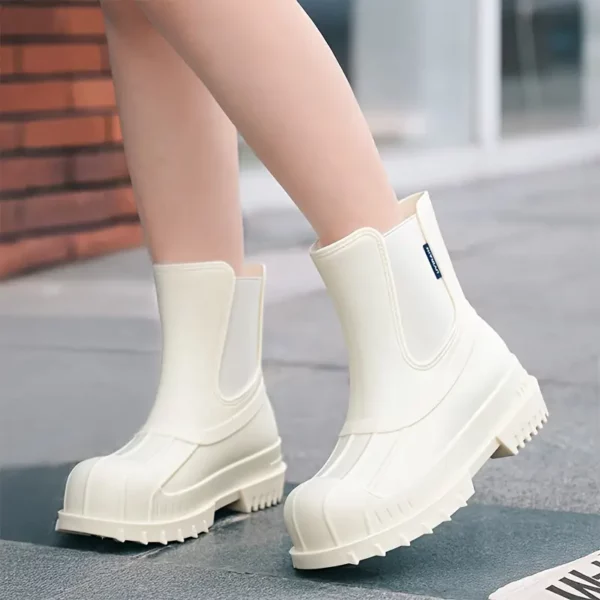 Bottes de pluie femme en caoutchouc antidérapantes – doublure matelassée chic