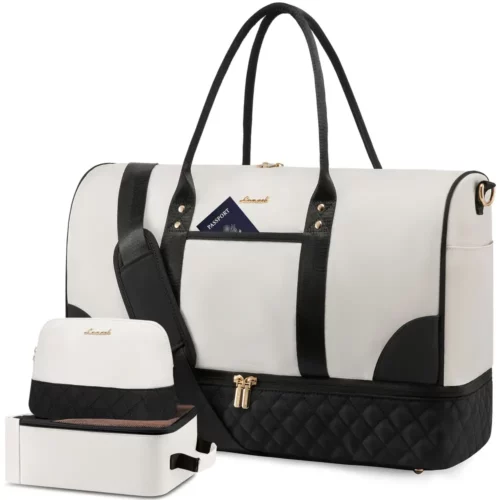 Sac week-end femme 3 pièces – ensemble de voyage élégant et multifonctionnel