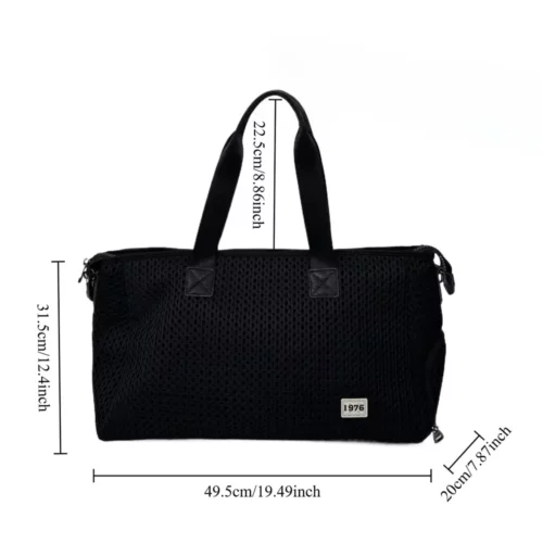 Sac de sport femme avec compartiment chaussures – nylon résistant et design urbain